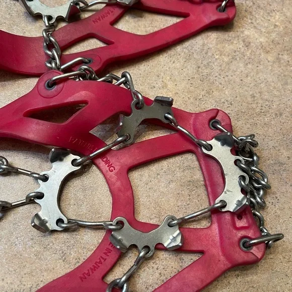 Kahtoola Red Traction Cleats microspikes size large new with pouch - Picture 6 of 7